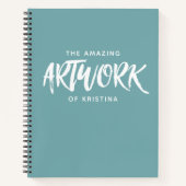 Carnet de carnet de croquis Turquoise personnalisé (Devant)