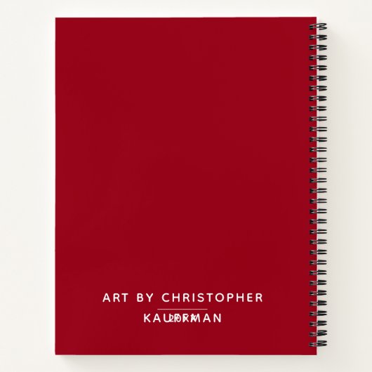 Carnet de carnet d'esquisses rouge de script de pi (Dos)