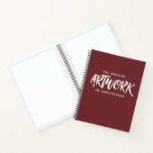 Carnet de carnet d'esquisses rouge de script de pi (Intérieur)