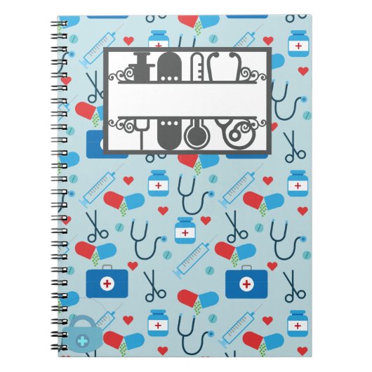 Carnet de champ Médicale en bleu (Devant)