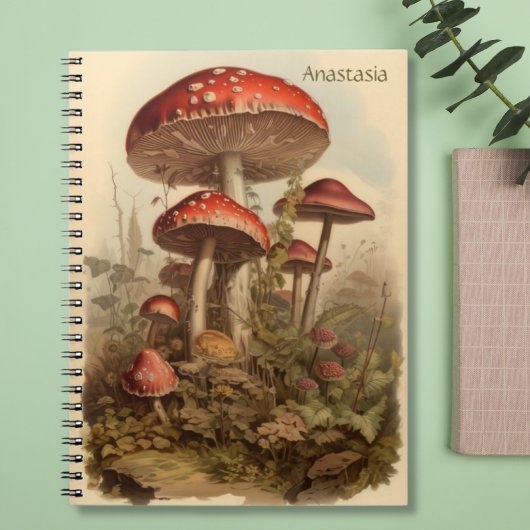 Carnet de champignons Cottagecore