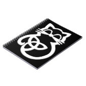 Carnet de chat celtique de noeud de trinité blanc (Côté gauche)
