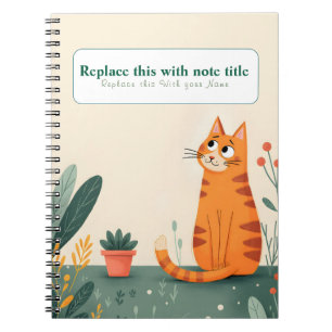 Carnet de chat Cute Kawaii personnalisé