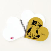 Carnet de chat mignon avec conception de nom perso (Intérieur)