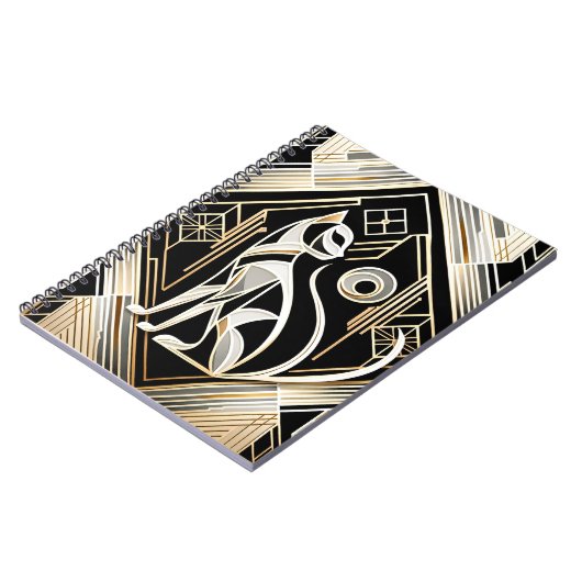 Carnet de chat noir Abstrait décoratif (Côté gauche)