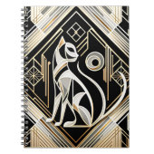 Carnet de chat noir Abstrait décoratif (Devant)