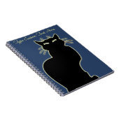 Carnet de chat noir Carnet d'art de chat personnal (Côté Droit)