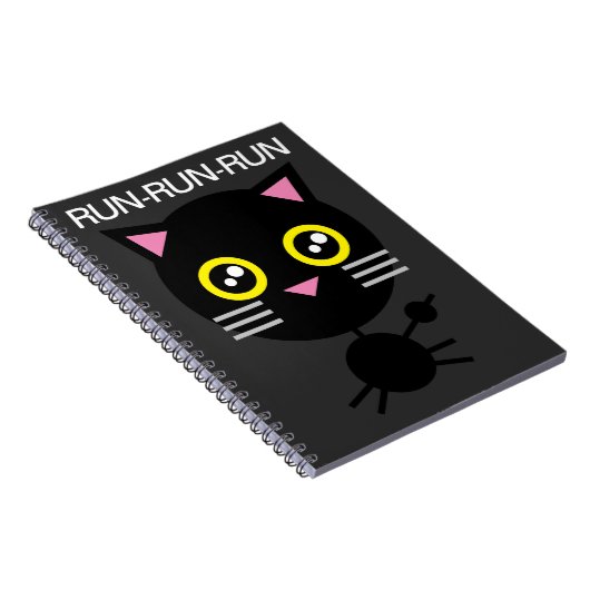 Carnet de chat noir géométrique (Côté Droit)