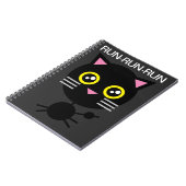 Carnet de chat noir géométrique (Côté gauche)