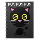 Carnet de chat noir géométrique (Devant)