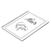 Carnet de cheveux | Cahier blanc (Côté gauche)