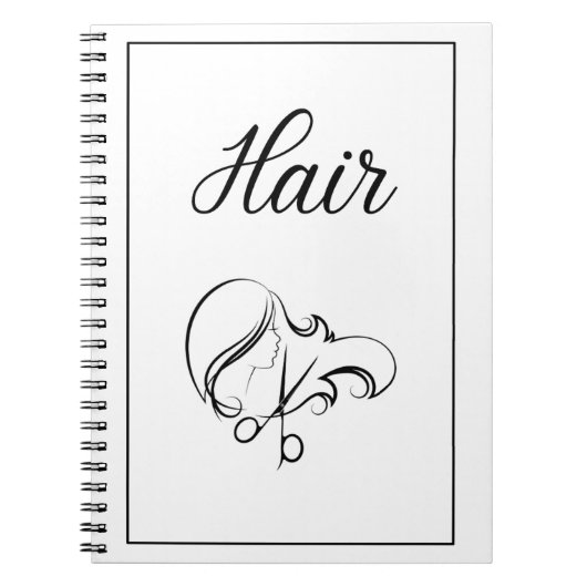 Carnet de cheveux | Cahier blanc (Devant)
