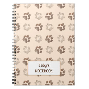 Carnet de chien de nom personnalisé - Design Empre