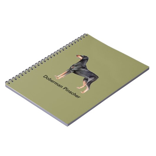 Carnet de chien de Pinscher de dobermann (Côté gauche)