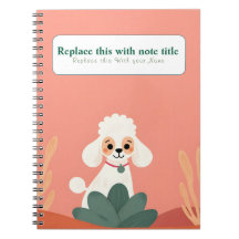 Carnet de chien personnalisé Cute Kawaii