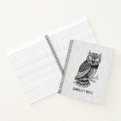 Carnet de Chouette Abstraite noire et blanche (Intérieur)