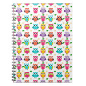 Carnet de chouette rose (Devant)