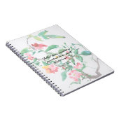 Carnet de citation de roses d'aquarelle de Jane (Côté Droit)