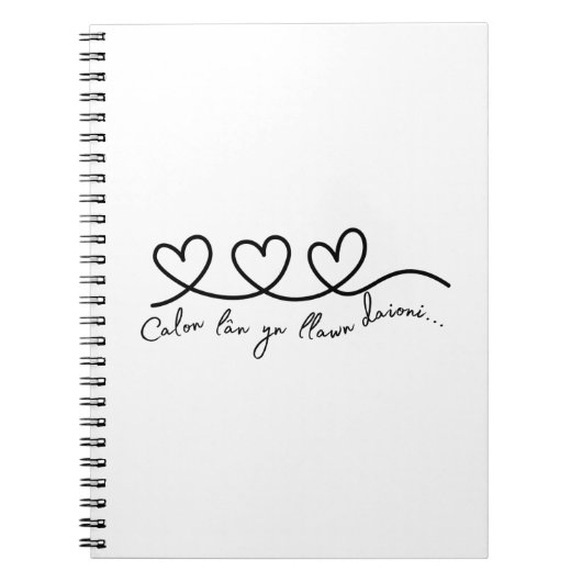 carnet de citation galloise "Calon lan" (Devant)