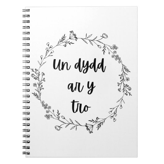 carnet de citation galloise 'Un dydd ar y tro' (Devant)