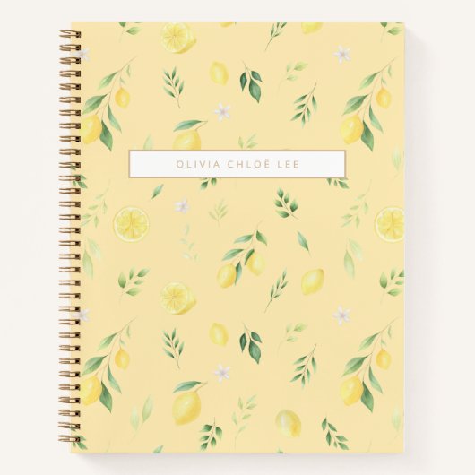 Carnet de citron jaune moderne - Entièrement perso (Devant)