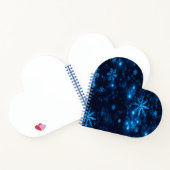 Carnet de coeur Bleu profond et Flammes de neige b (Intérieur)