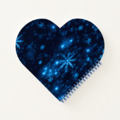 Carnet de coeur Bleu profond et Flammes de neige b (Dos)