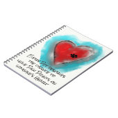 Carnet de coeur et d'empreinte de patte (Côté gauche)