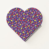 Carnet de coeur floral pourpre (Dos)