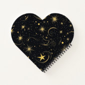 Carnet de coeur Galaxy d'or (Dos)