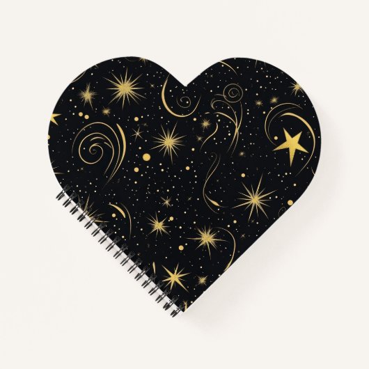 Carnet de coeur Galaxy d'or (Devant)