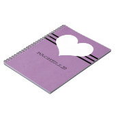 Carnet de coeur moderne violet (Côté gauche)