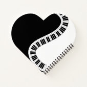 Carnet de coeur musical de piano (Dos)