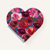 Carnet de coeur romantique Rose (Devant)