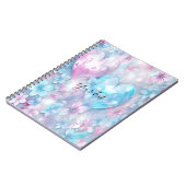 Carnet de Coeurs et Fleurs Aqua Roses (Côté gauche)
