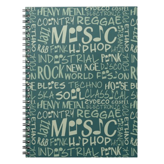 Carnet de collage Word des genres musicaux (Devant)