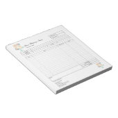 Carnet de commande de facture de boulangerie de cu (Incliné)