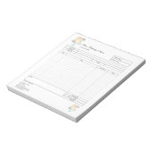 Carnet de commande de facture de boulangerie de cu (Tourné)