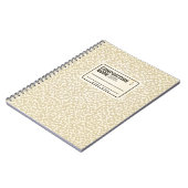 Carnet de composition beige (Côté gauche)