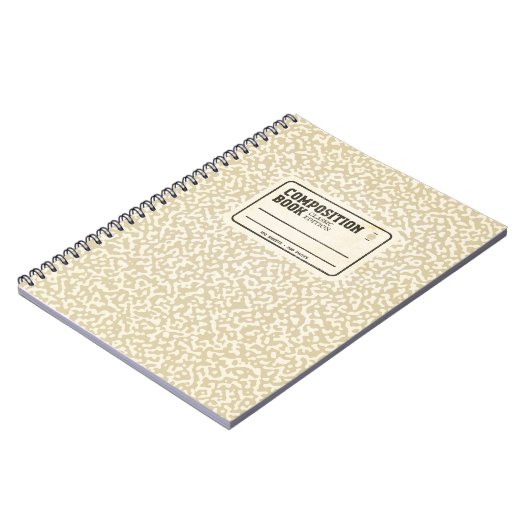 Carnet de composition beige (Côté gauche)