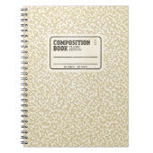 Carnet de composition beige (Devant)