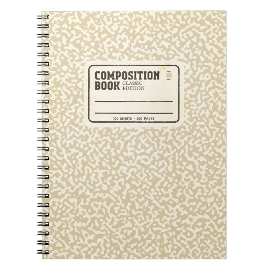 Carnet de composition beige (Devant)