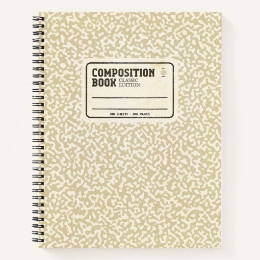 Carnet de composition beige (Devant)