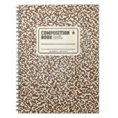 Carnet de composition Brown avec Étiquette (Devant)