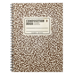 Carnet de composition Brown avec Étiquette