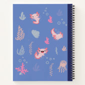 Carnet de composition Cute Axolotl Motif aquatique (Dos)
