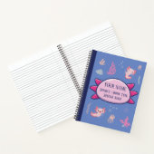 Carnet de composition Cute Axolotl Motif aquatique (Intérieur)