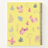 Carnet de composition Cute Axolotl Motif aquatique (Dos)