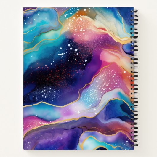 Carnet de composition d'agate de galaxie (Dos)