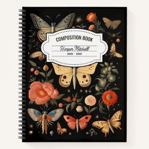 Carnet de composition des papillons vintages